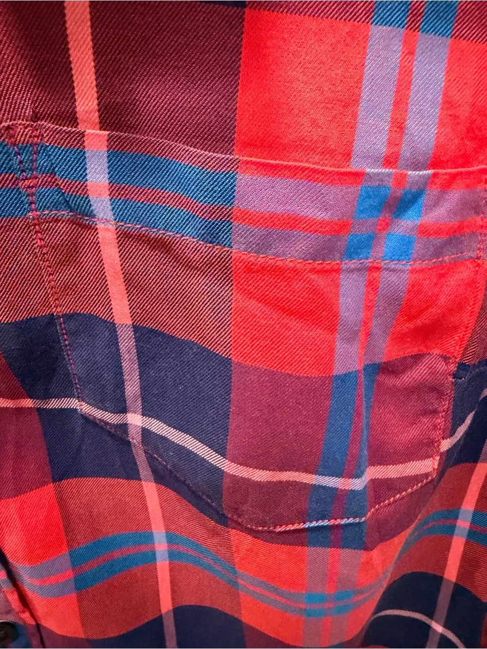 J.Crew Perfect Fit Plaid Button Down Shirt Women’s Medium Red Navy Cotton